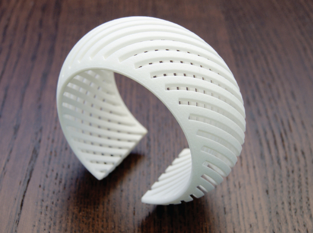 ZoeTrope Bracelet in White Natural Versatile Plastic