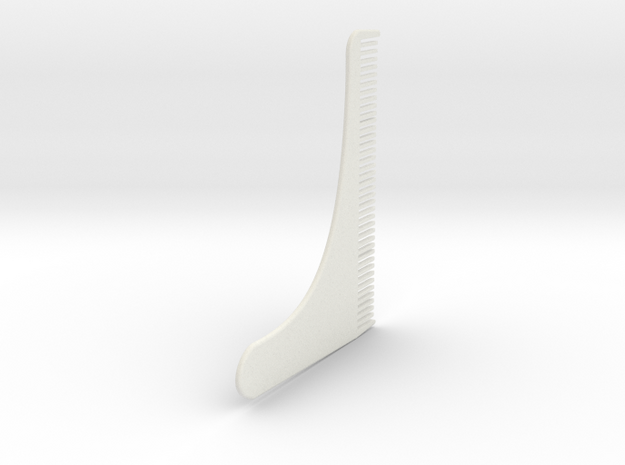 Beard comb in White Natural Versatile Plastic
