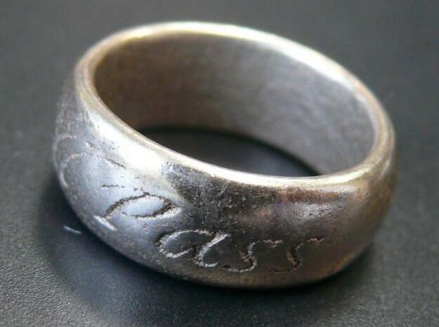 This Too Shall Pass ring size 10 in Polished Bronzed Silver Steel