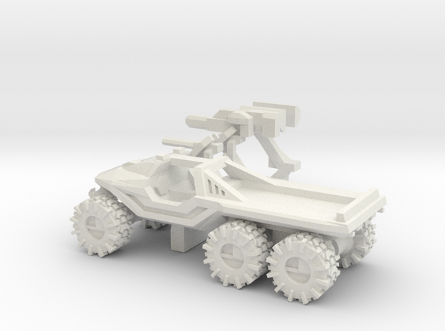 All-Terrain Vehicle 6x6 with weapons in White Natural Versatile Plastic