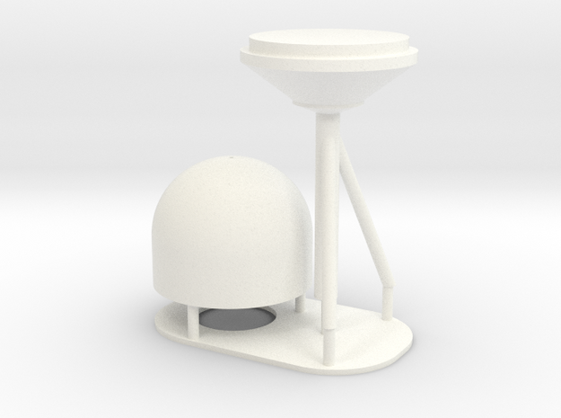 1:72 SatCom Dome Set 4 in White Processed Versatile Plastic