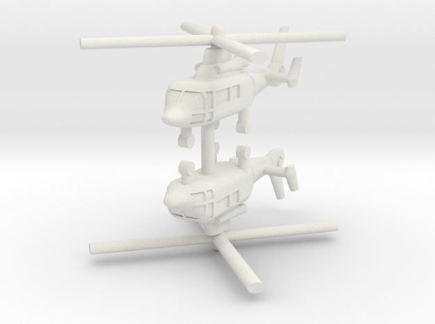 1/250 Eurocopter AS365 Dauphin (x2) in White Natural Versatile Plastic
