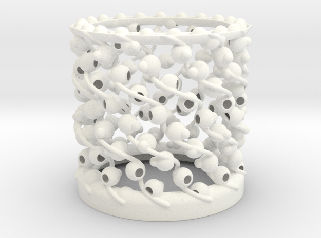 Ascending spheres Bloom zoetrope in White Processed Versatile Plastic
