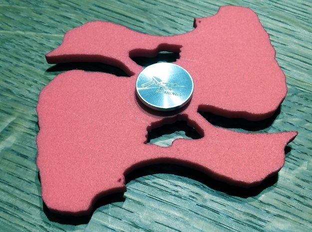 BI Fidget Spinner in Red Processed Versatile Plastic