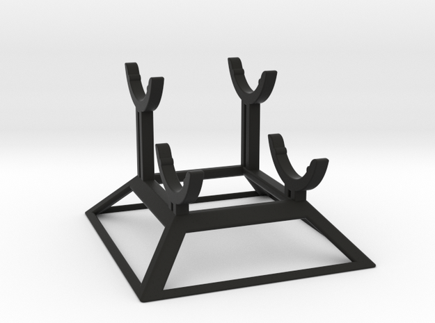 Double Saber Stand in Black Natural Versatile Plastic