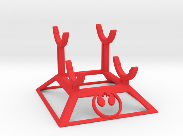 Rebel Double Saber Stand in Red Processed Versatile Plastic