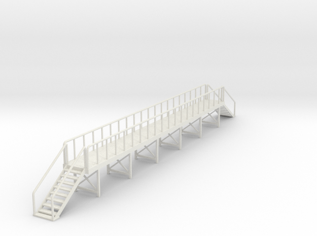 Service Walkway 50 ft - HO 87:1 Scale in White Natural Versatile Plastic