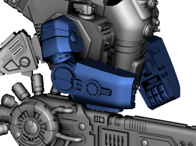 Stormwave - Arms for One Handed Weapon in Smooth Fine Detail Plastic: d3