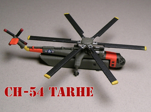 Sikorsky CH-54 Tarhe (with cargo pod) 1/285 6mm in White Natural Versatile Plastic