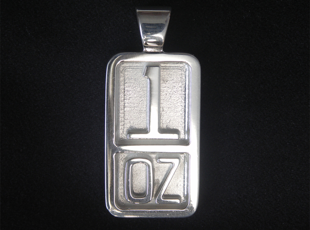 1 OZ Pendant in Polished Silver
