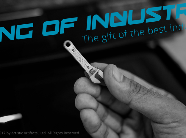 King of Industry - the gift of the best industrial in Polished Silver
