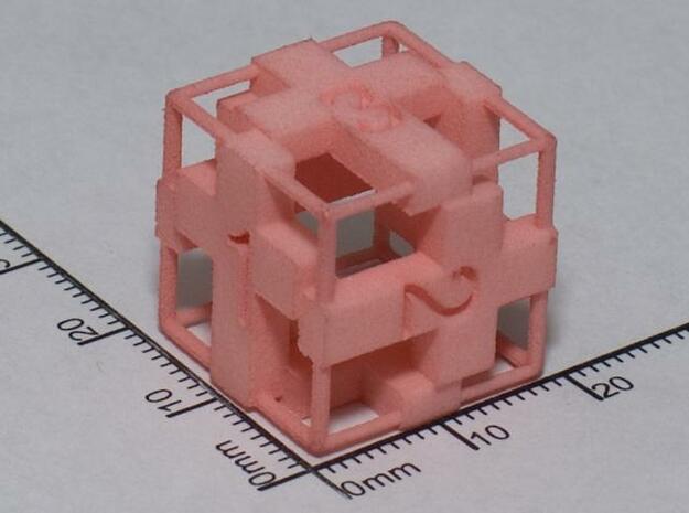 Cross D6 Die with frame in White Natural Versatile Plastic