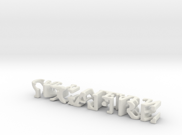3dWordFlip: yogafire/canyoulearn in White Natural Versatile Plastic