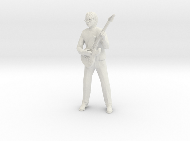 Guitar player with glasses in White Natural Versatile Plastic