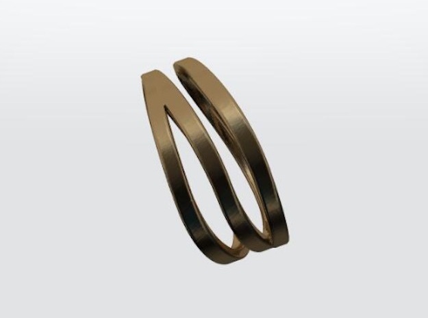 Wave ring in Natural Bronze: 9 / 59