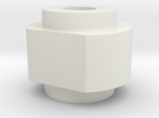 Spinner Cap SD Shaft in White Natural Versatile Plastic