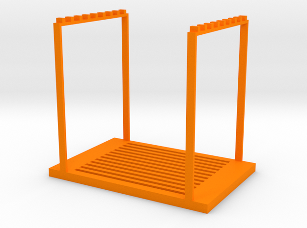 Stackable shelf in Orange Processed Versatile Plastic