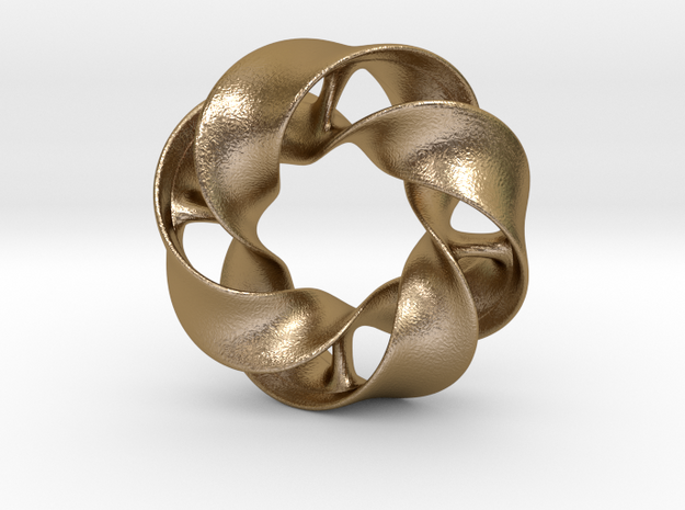 Mobious - pendant in Polished Gold Steel