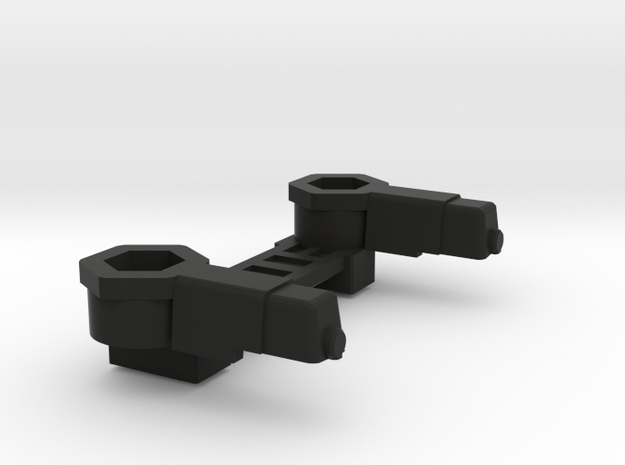Lambo's Shoulder Pads with 5mm connectors in Black Natural Versatile Plastic