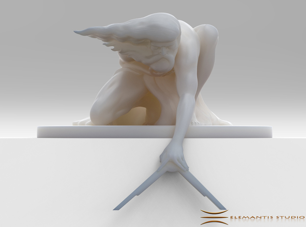 The Ancient of Days Statuette in White Natural Versatile Plastic