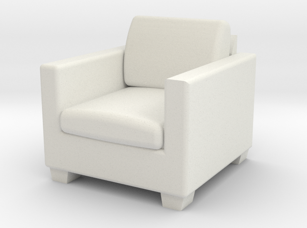 1:48 Davis Apartment Chair in White Natural Versatile Plastic