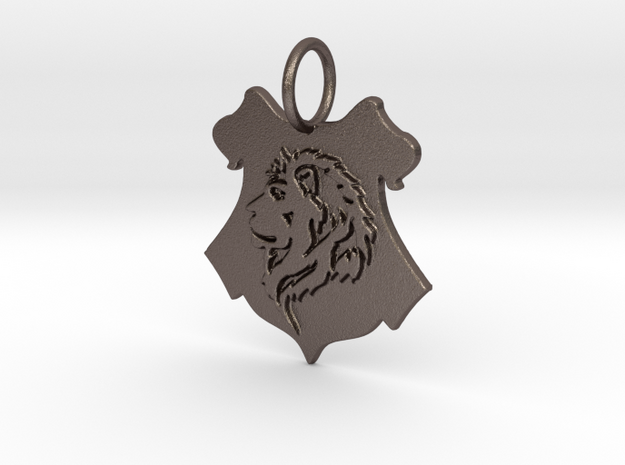 Gryffindor Lion Pendant in Polished Bronzed Silver Steel