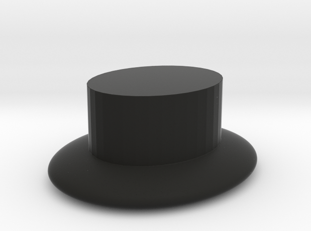 plain hat  in Black Natural Versatile Plastic: Extra Small
