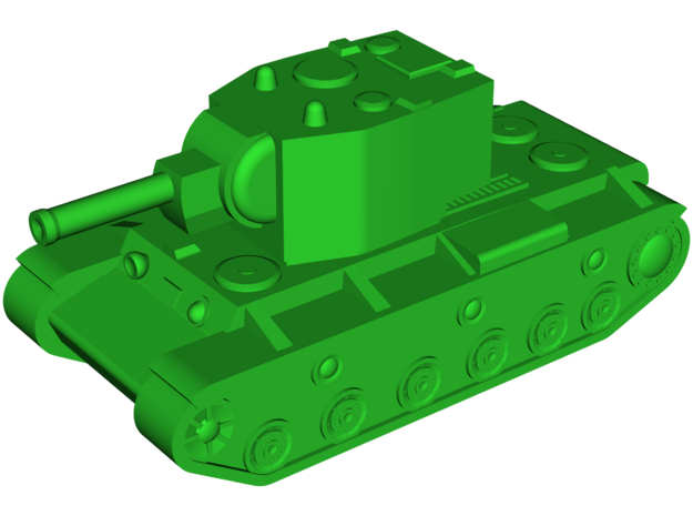 KV-2 Heavy Tank in White Natural Versatile Plastic: Small