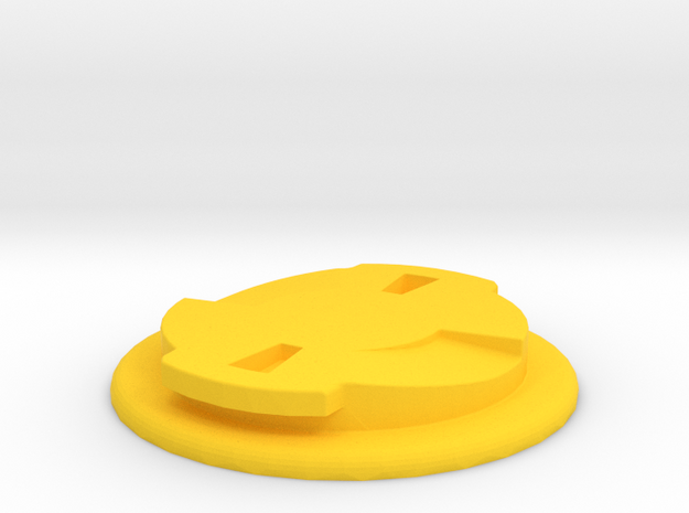 Wahoo Elemnt Quarter Turn Plate in Yellow Processed Versatile Plastic