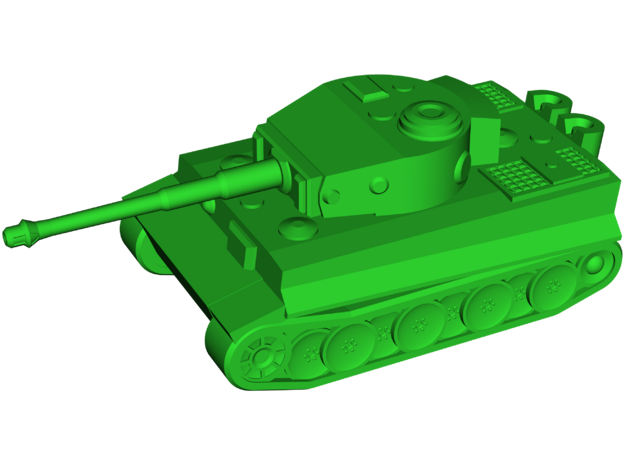 PzKpfW 6 Ausf. E Tiger (SdKfz 181) in White Natural Versatile Plastic: Small