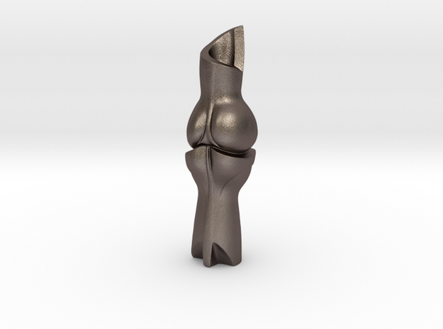 Knee in Polished Bronzed Silver Steel