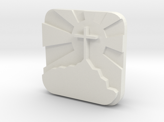 Cross mount  in White Natural Versatile Plastic