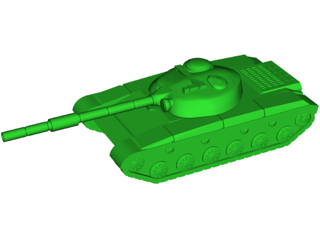 T-64 (Obyekt 432) Medium Tank in White Natural Versatile Plastic: Small