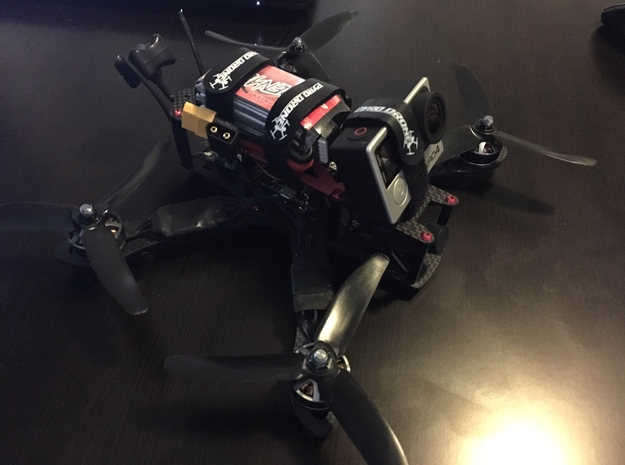 GoPro 3, 4 "Minamalist" 35º Quad/Drone Mount in Black Natural Versatile Plastic