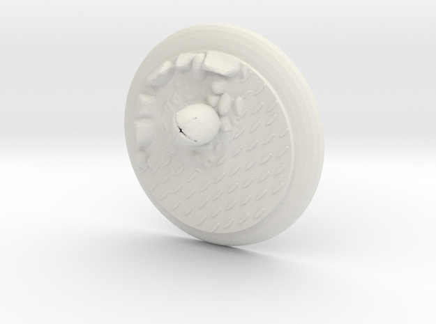 Alienbase 50mm Round in White Natural Versatile Plastic