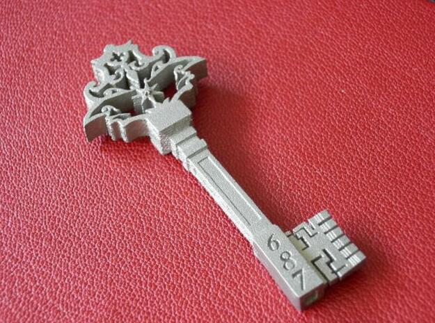 Harry Potter Small Vault Key in Polished Bronzed Silver Steel