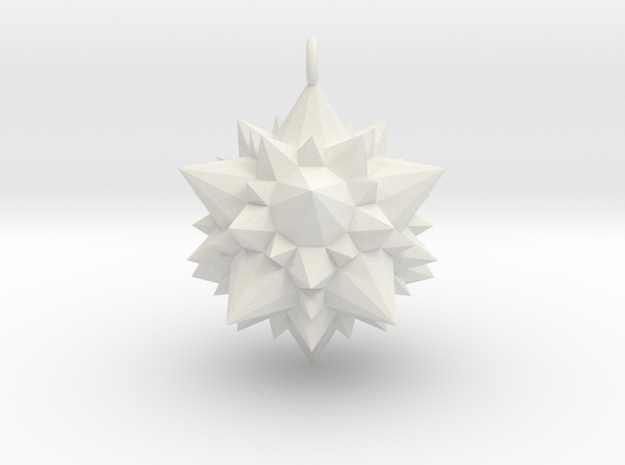 Great Rhombicosidodecahedron 3,7cm in White Natural Versatile Plastic