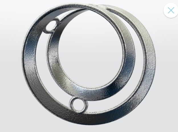 Mobius split loop in Natural Silver: Small