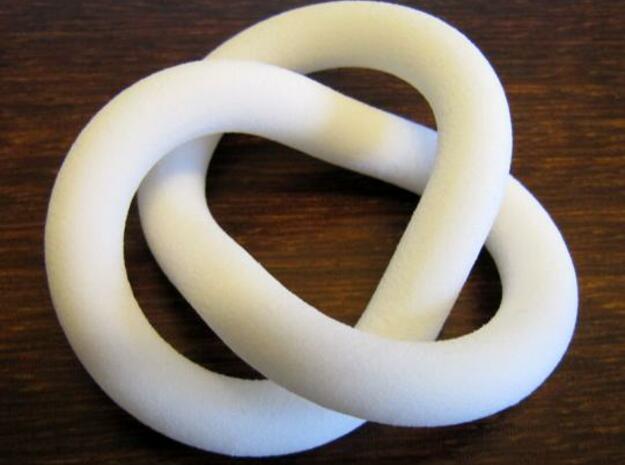 Trefoil knot in White Natural Versatile Plastic