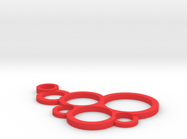Bubble Pendant in Red Processed Versatile Plastic