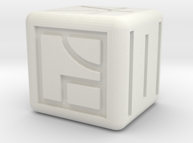 kanji dice in White Natural Versatile Plastic