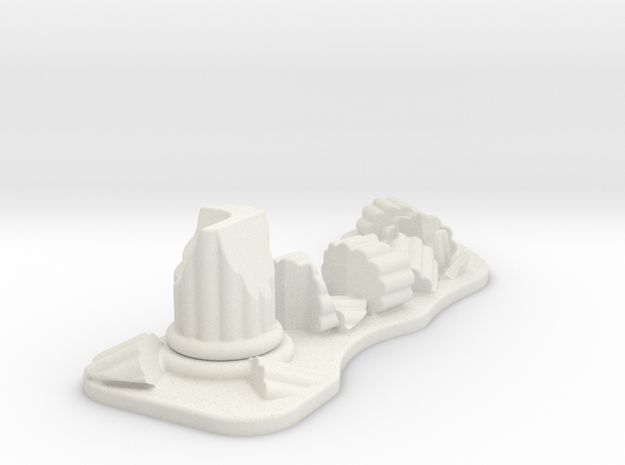 Ruined Column 28mm Scale Gaming Scatter Terrain in White Natural Versatile Plastic