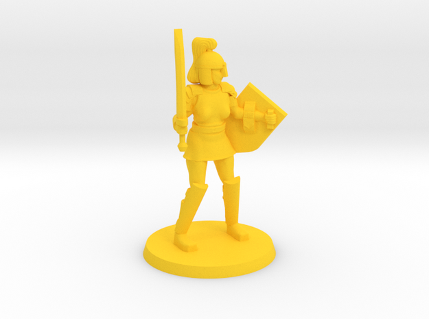 Istrid the Crusader in Yellow Processed Versatile Plastic