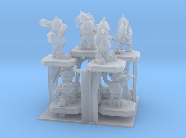 SHAFTED: Brilliant Blue Gnomes Frosted in Smoothest Fine Detail Plastic