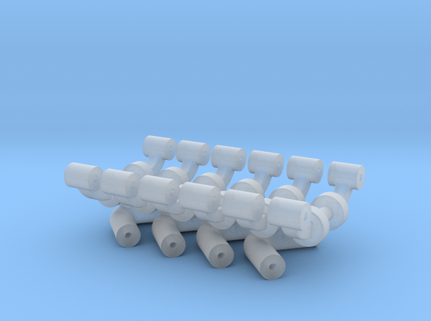 Squad 51 rail supports in Smooth Fine Detail Plastic