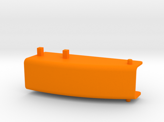 Auswurfkamin für Servomontage, 25mm breit  in Orange Processed Versatile Plastic
