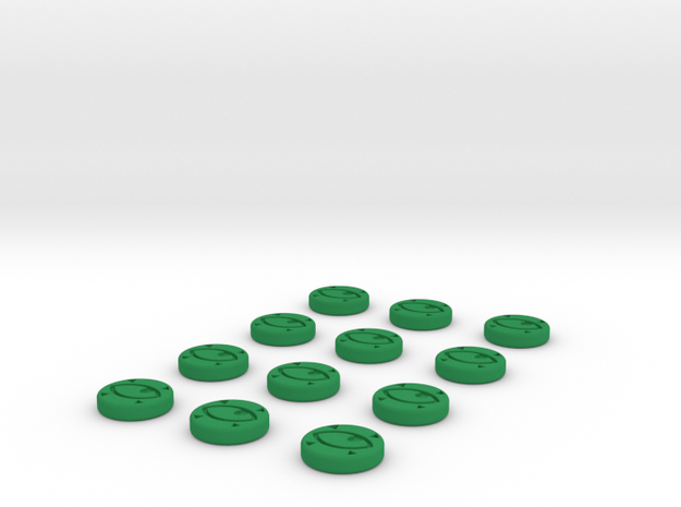 Focus Tokens  in Green Processed Versatile Plastic
