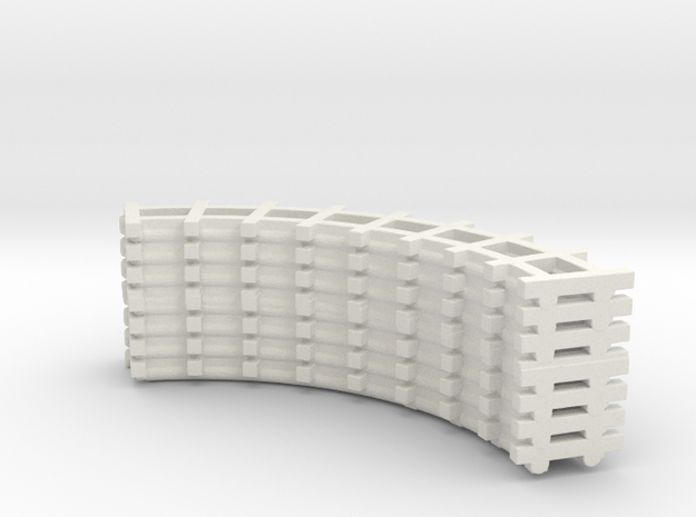 central park racked track curved in White Natural Versatile Plastic