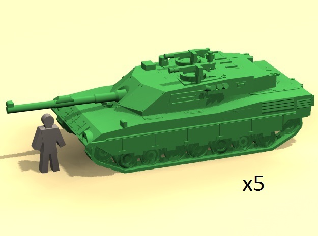 6mm 1/285 Ariete C1 tank X5 in Tan Fine Detail Plastic