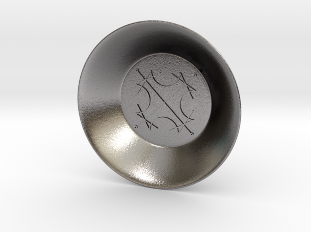 Seal of the Sun Charging Bowl (small) in Polished Nickel Steel